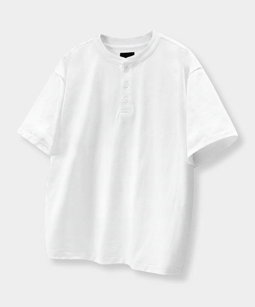 © EVERYONES SINGLE STITCH SHORT SLEEVE T-SHIRT (COOLMAX® FABRIC)_HENLEY 5 COLOR