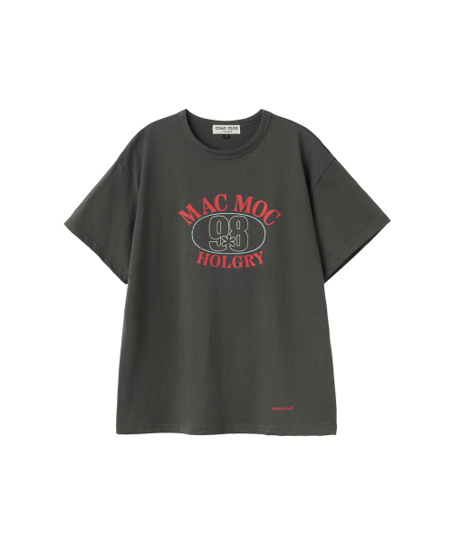 TANTAN Loose Fit 98 Artwork Short Sleeve T Shirt_Charcoal