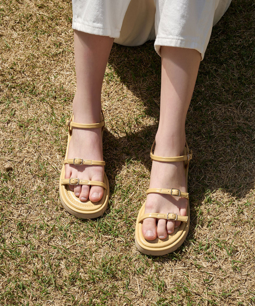 ORISS Basic Strap Buckle EVA Sandals_5colors (3cm)
