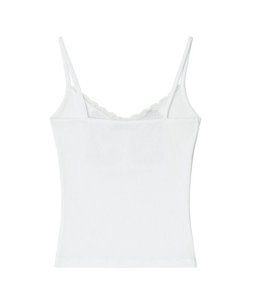 Crack Logo Lace Sleeveless - White