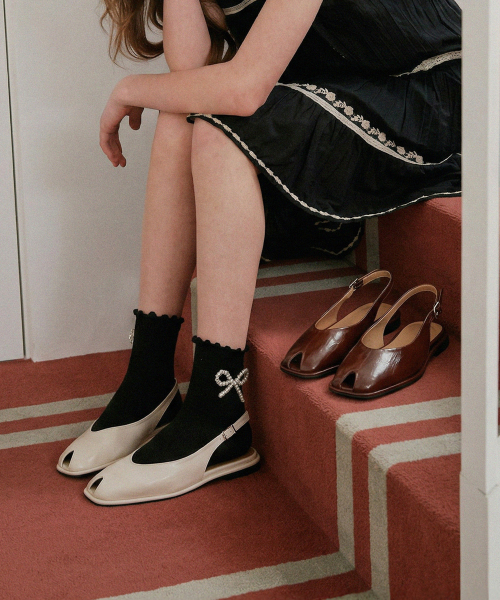 Keyhole Slingback Flats (att6010)