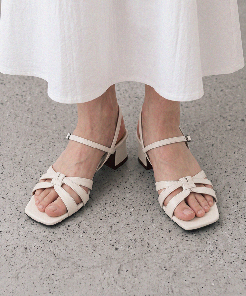 Twist Strap Mid Heel Sandals (att8002)