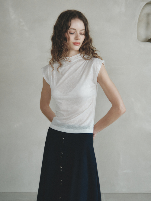 MARGARET half turtleneck T-shirt_IVORY