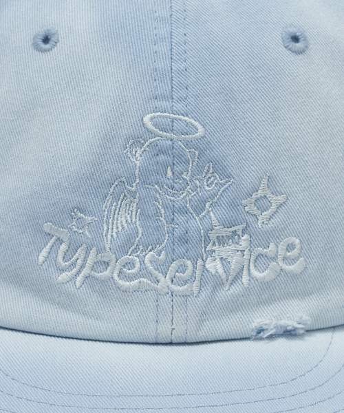 Spray Distressed Cap [Blue]