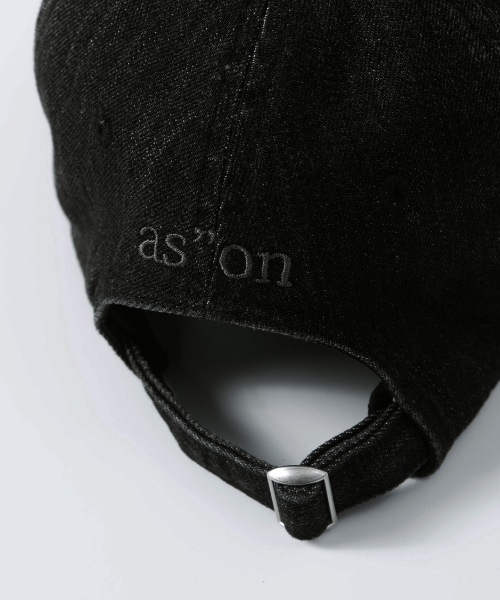DENIM PATCH BALL CAP / BLACK