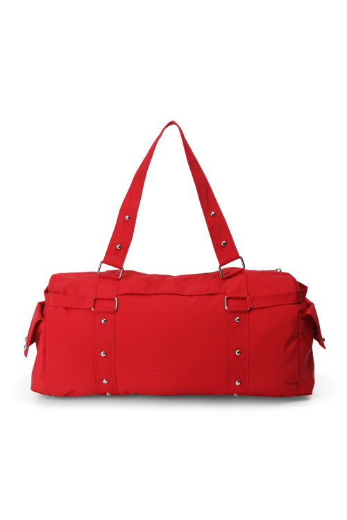 LOGO DUFFLE BAG IN RED