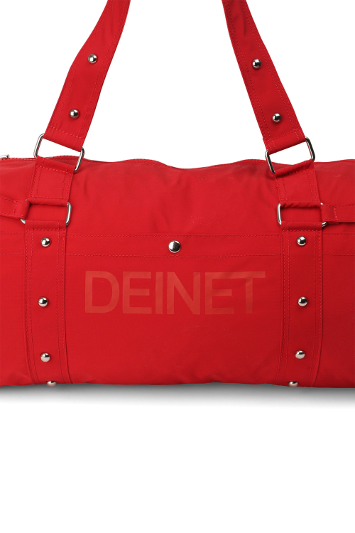 LOGO DUFFLE BAG IN RED