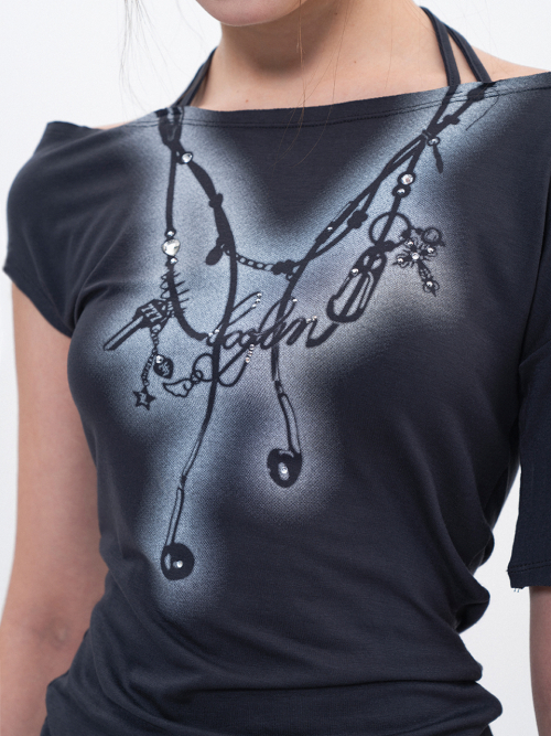 Earphone Necklace Tee