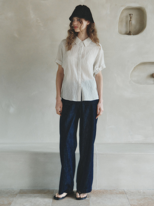 MAJE wide retro pocket jeans_DARK BLUE
