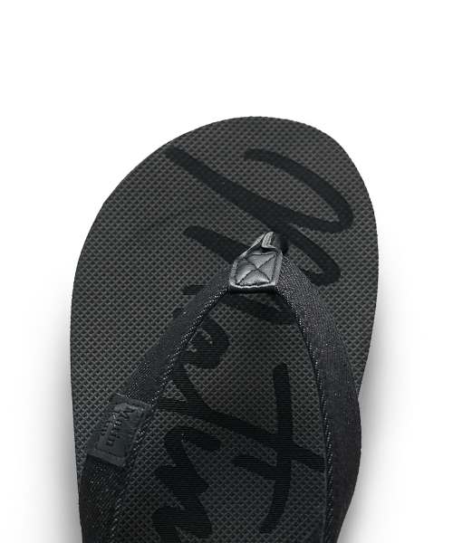 MATIN DENIM LOOP FLIP FLOP IN BLACK