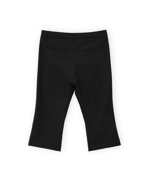 W Knee Flare Pants, Black