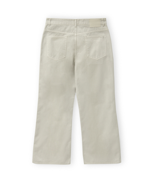 Washed Boots Cut Denim, Stone