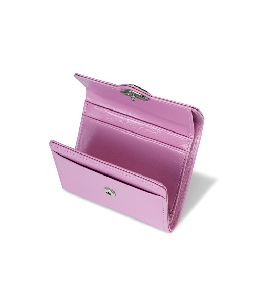 HEARTY FLAP WALLET - LILAC PINK