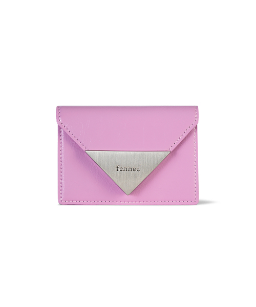 CRINKLE TRIANGLE ACCORDION POCKET - LILAC PINK
