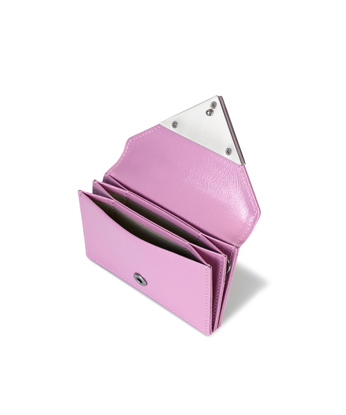 CRINKLE TRIANGLE ACCORDION POCKET - LILAC PINK