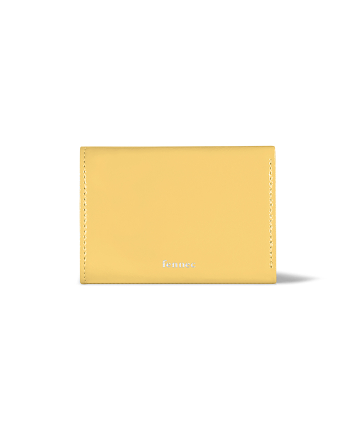 CRINKLE TRIANGLE TRIPLE WALLET - MARIGOLD