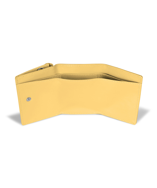CRINKLE TRIANGLE TRIPLE WALLET - MARIGOLD