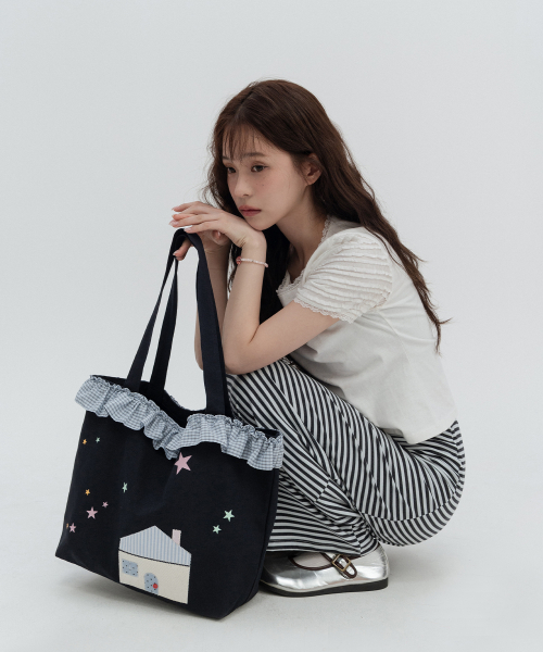 포그 스트라이프 스커트
