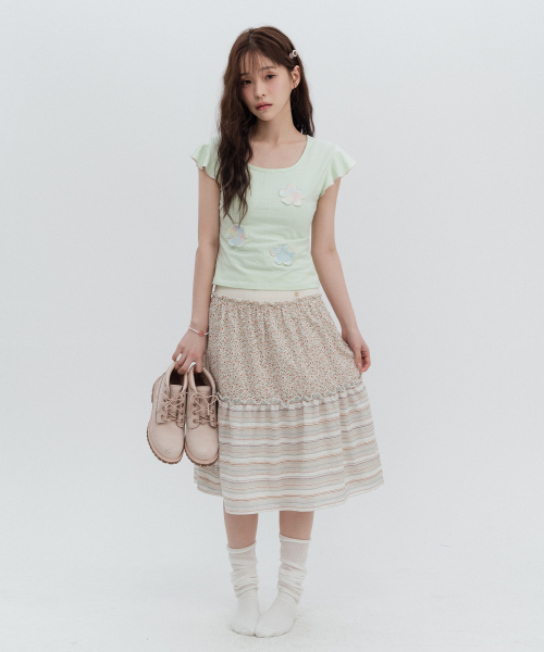 Floral Frill Short Sleeve