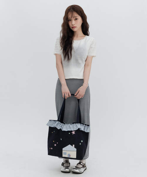 물방울 블러 레이스 티셔츠