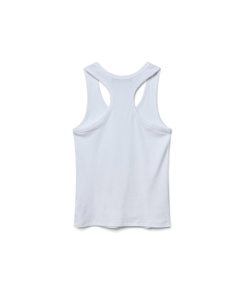 Ribbed sleeveless - white