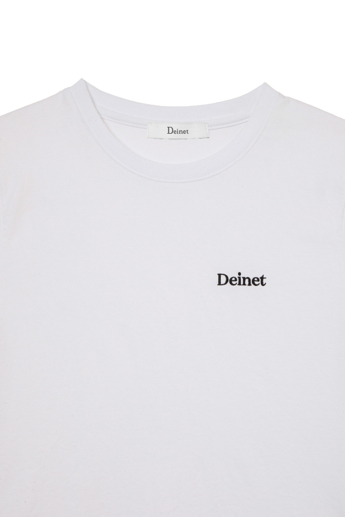 LOGO EMBROIDERY SLIMSIZED T-SHIRT IN WHITE