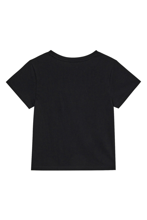 LOGO EMBROIDERY SLIMSIZED T-SHIRT IN BLACK