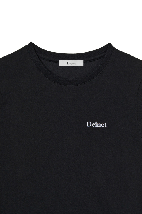 LOGO EMBROIDERY SLIMSIZED T-SHIRT IN BLACK