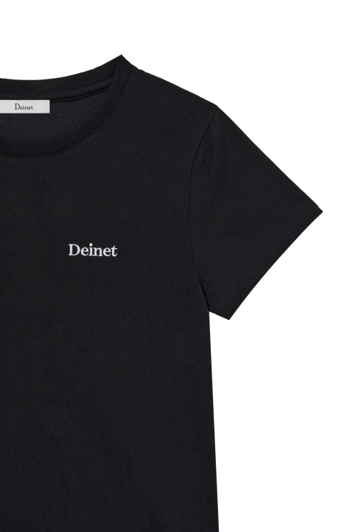 LOGO EMBROIDERY SLIMSIZED T-SHIRT IN BLACK