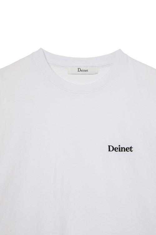 LOGO EMBROIDERY OVERSIZED T-SHIRT IN WHITE