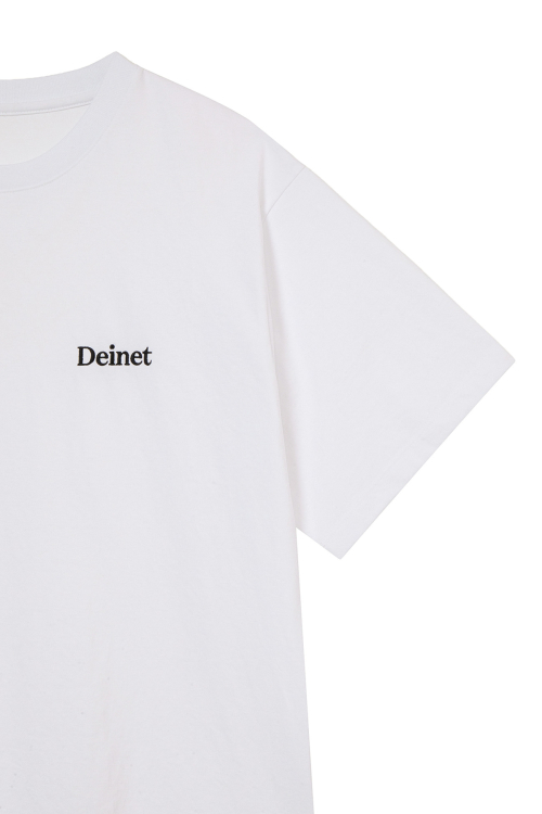 LOGO EMBROIDERY OVERSIZED T-SHIRT IN WHITE