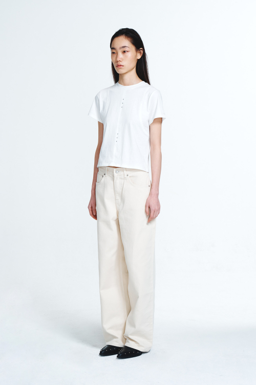 TWILL COTTON JEANS IN OATMEAL