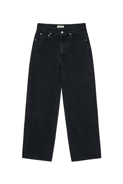 TWILL COTTON JEANS IN BLACK