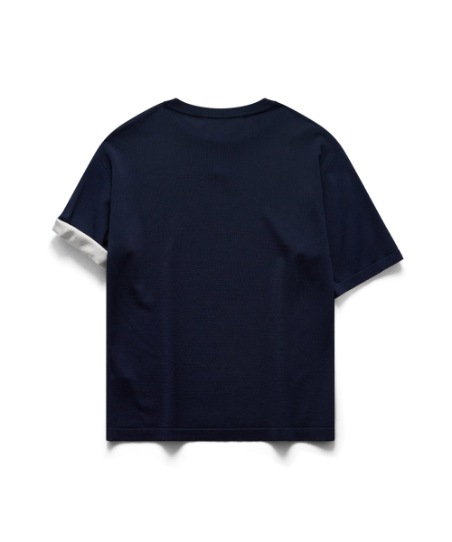 Knit ring t-shirt - Navy