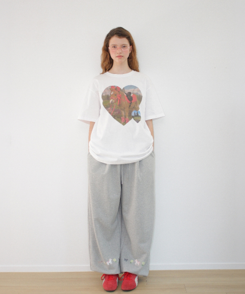 PONY HEART OVER FIT T SHIRT WHITE