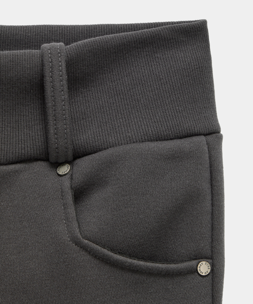 Lace Zipper Layer Bootcut Pants (Dark Gray)