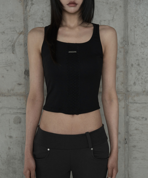 Crochet Point Short Sleeve (Black)