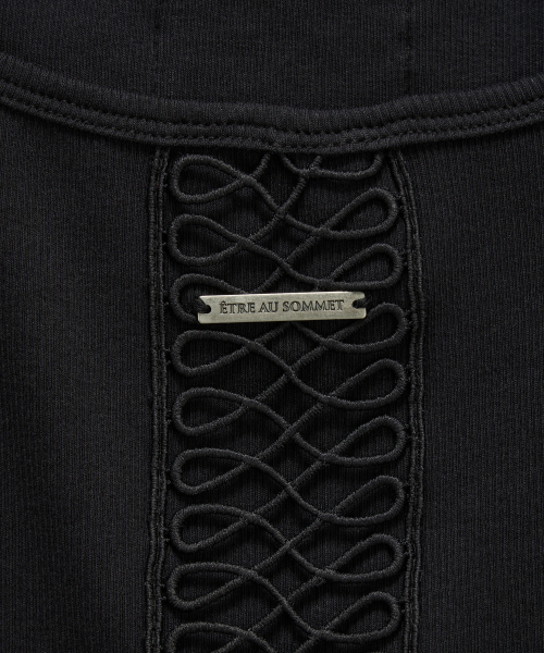 Crochet Point Short Sleeve (Black)