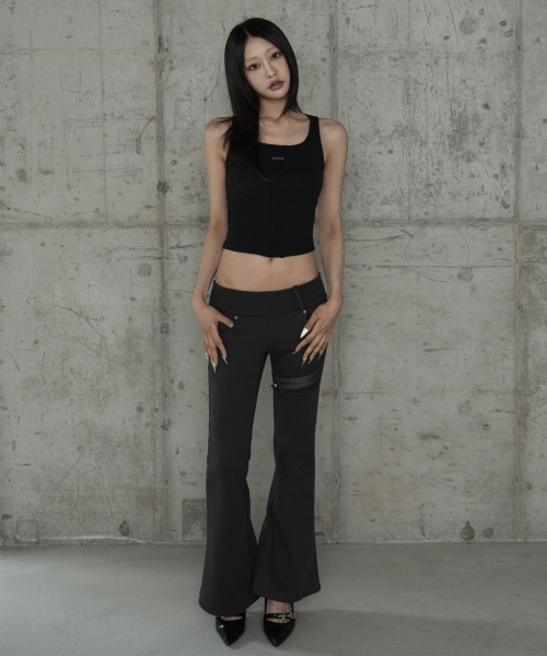 Crochet Point Short Sleeve (Black)