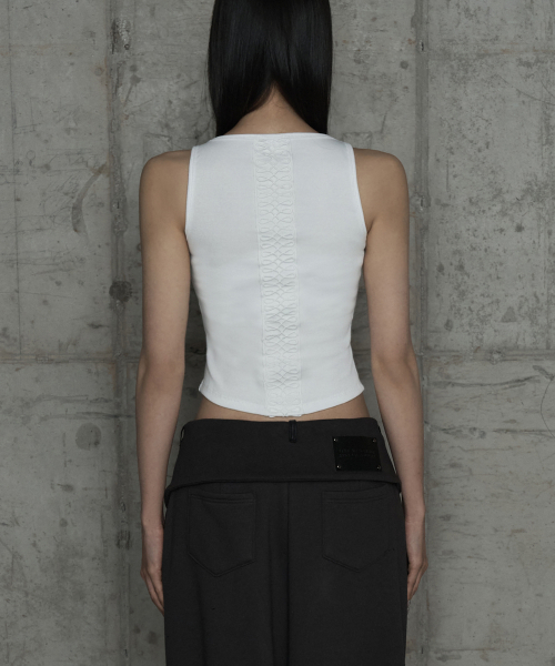 Crochet Point Short Sleeve (Ivory)