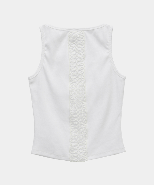 Crochet Point Short Sleeve (Ivory)