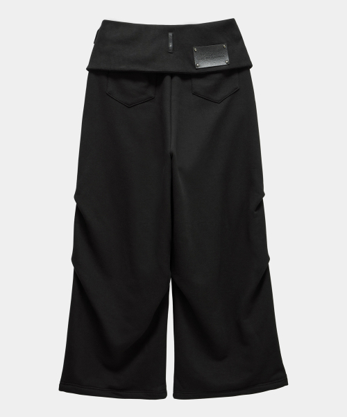 Double Rib Pintuck Training Pants (Black)
