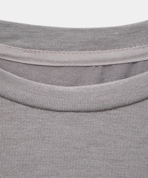 Drape Pintuck Zipper Roll-Up Short Top (Gray)