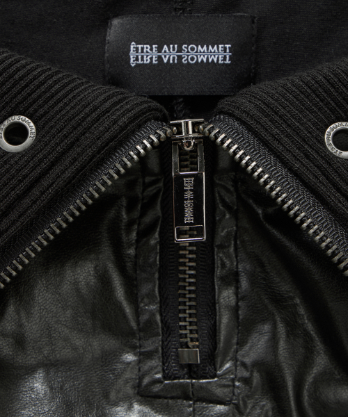 Front Zipper Belt Leather Skirt Pants (Black)