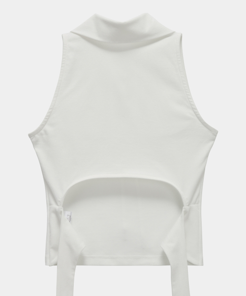 Halter Back Circle Corset Collar Sleeve (White)