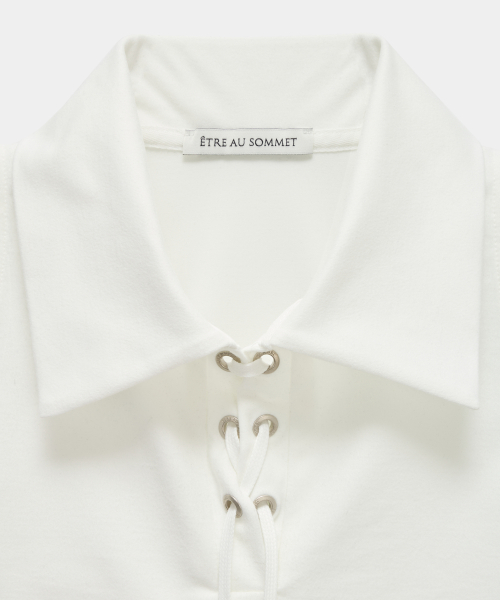 Halter Back Circle Corset Collar Sleeve (White)