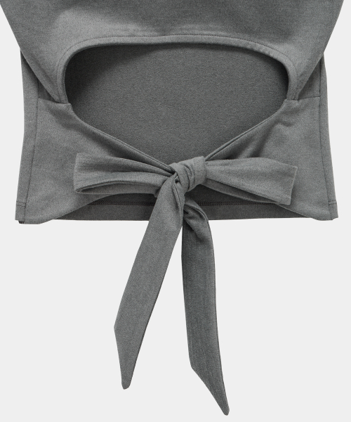 Halter Back Circle Corset Collar Sleeve (Dark Gray)
