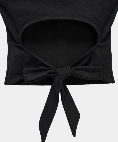 Halter Back Circle Corset Collar Sleeve (Black)