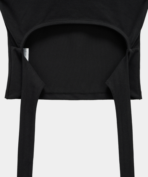 Halter Back Circle Corset Collar Sleeve (Black)