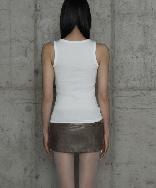 Unbal Panel Open Zipper Point Sleeve (Ivory)